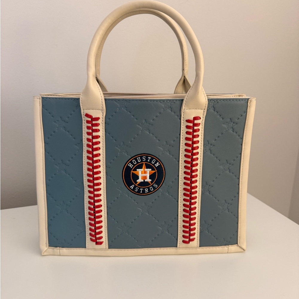 MLB Houston Astros Blue and Cream Tote
